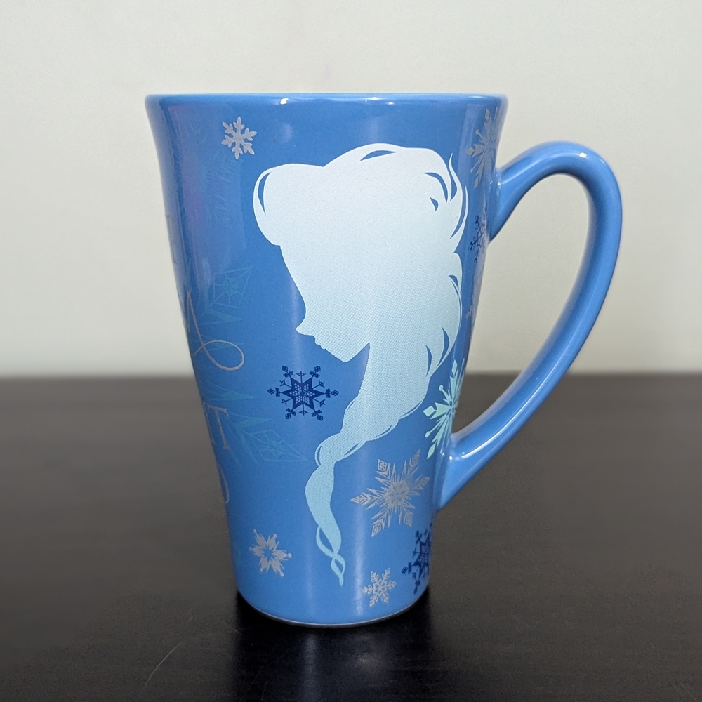 Disney Frozen Elsa & Anna Silhouette Keep Calm and Let It Go Ceramic Mug 12 Oz - Picture 4 of 10